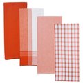 Dunroven House Variety Kitchen Towel Orange  White Set of 4 RVARTYOR